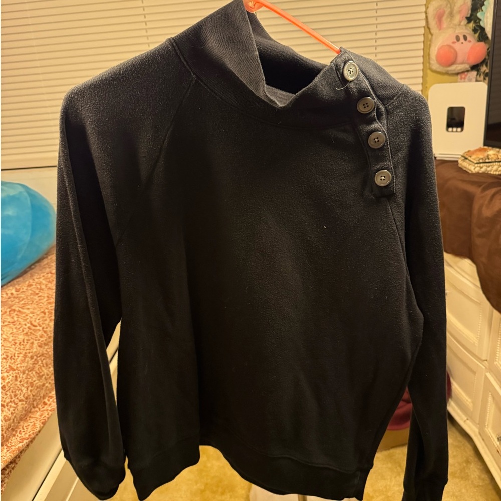 J. Crew Charcoal Button-Up Sweater